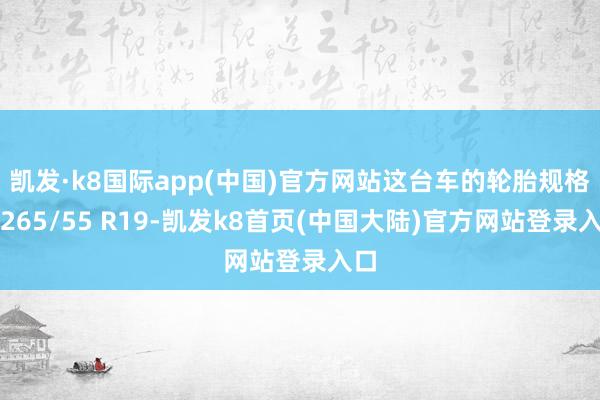 凯发·k8国际app(中国)官方网站这台车的轮胎规格为265/55 R19-凯发k8首页(中国大陆)官方网站登录入口