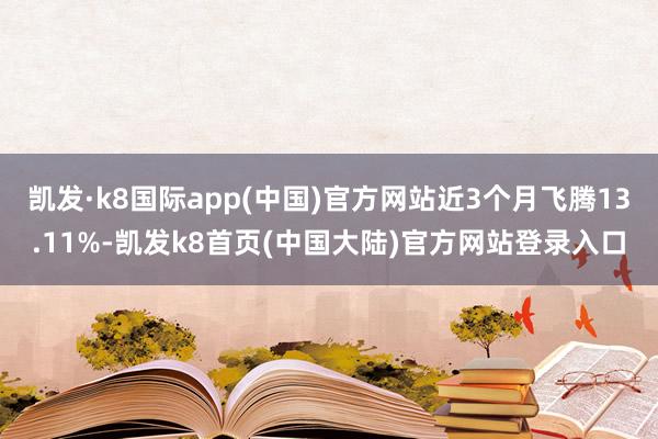 凯发·k8国际app(中国)官方网站近3个月飞腾13.11%-凯发k8首页(中国大陆)官方网站登录入口